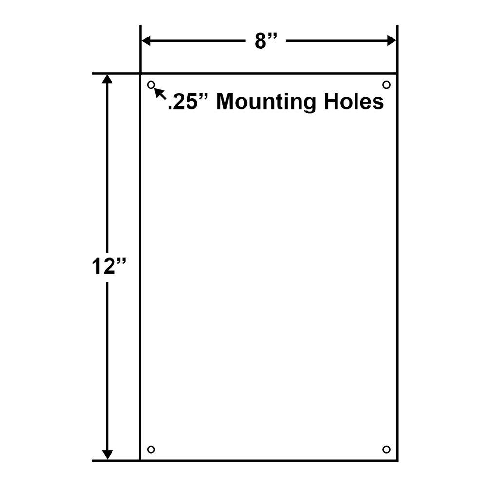 Safety First Walk Do Not Run Sign - 8 x 12 Inches on Styrene Plastic