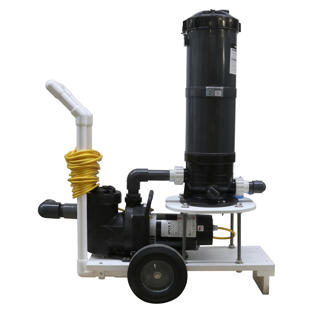 1 HP Portable Pool Vacuum System - 120 SF Cartridge Filter - 115 Volts - 50 Foot Cord