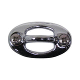 Rope Eyes Oval With Screws - Chrome Plated Brass - Set of 2