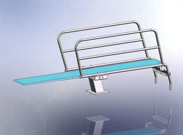 1 Meter Short Diving Stand With Side Access Steps - No Anchor