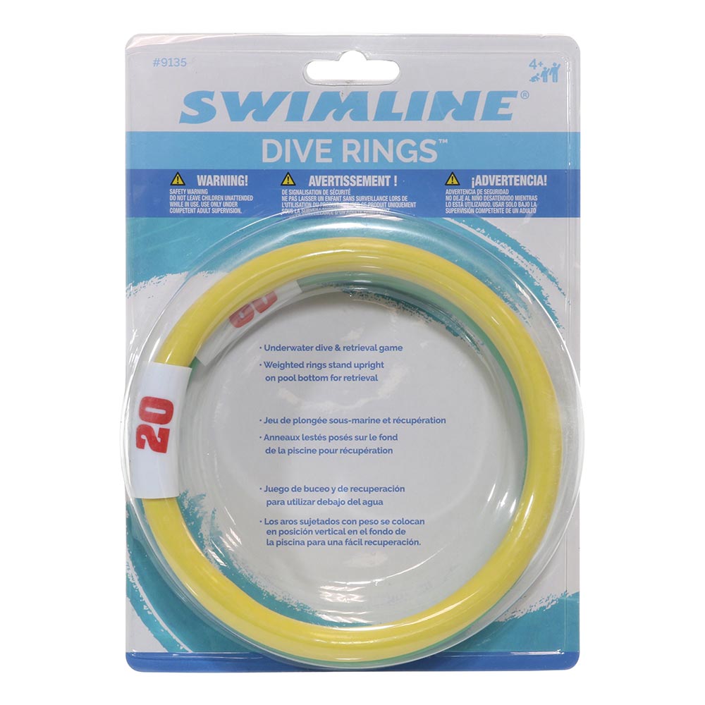 Swimming Pool Dive Ring Game - Set of 4 Rings