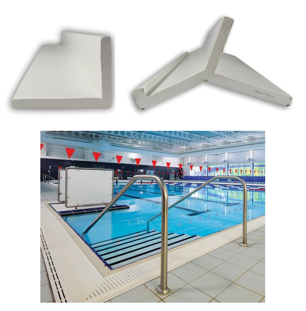 Curb Angle Edging Radius No Tail - White - Sold Per Foot - Must Order in 10 Foot Increments