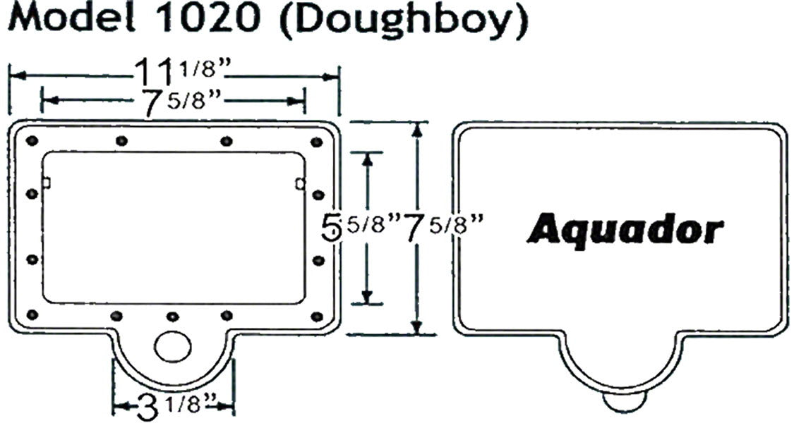Aboveground Doughboy Aquador Winter Skimmer Plate Kit