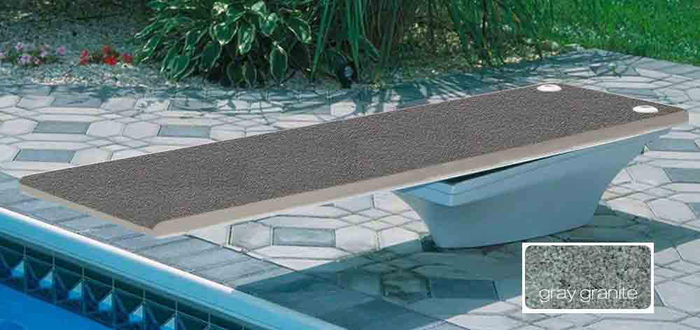 Flyte-Deck II Stand With 6 Foot Fibre-Dive Board - Gray Granite Stand - Gray Granite Board With Clear Tread