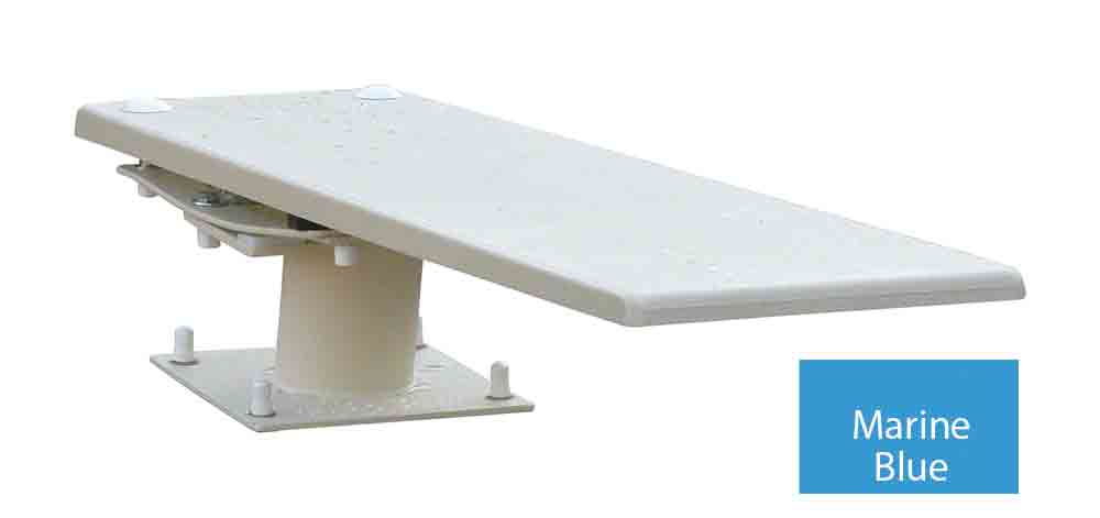 Cantilever 606 Stand With 6 Foot Frontier III Diving Board - White Stand - Marine Blue Board With White Tread