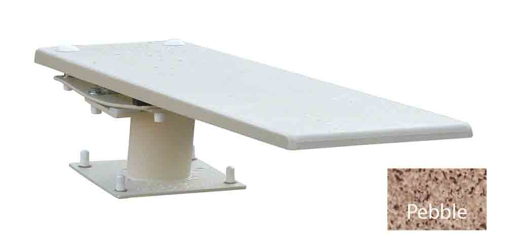 Cantilever 608 Stand With 8 Foot Frontier III Diving Board - Taupe Stand - Pebble Board With Clear Tread