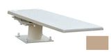 Cantilever 608 Stand With 8 Foot Frontier III Diving Board - White Stand - Taupe Board With White Tread
