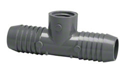 Combination Reducing Insert Tee - 1-1/2 x 1-1/2 x 1/2 Inch Insert x Insert x Reducing FIPT - PVC