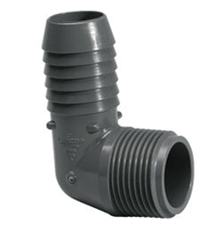 Insert 90 Degree Combination Elbow - 1/2 Inch Insert x MIPT - PVC