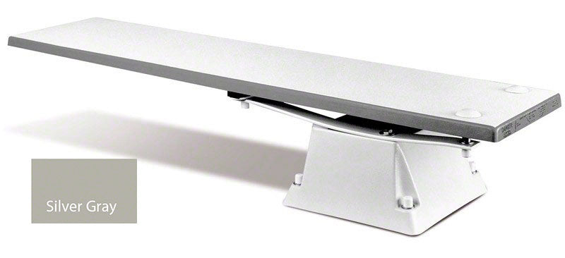 Supreme 656 Stand With 6 Foot Frontier III Diving Board - White Stand - Silver Gray Board With White Tread