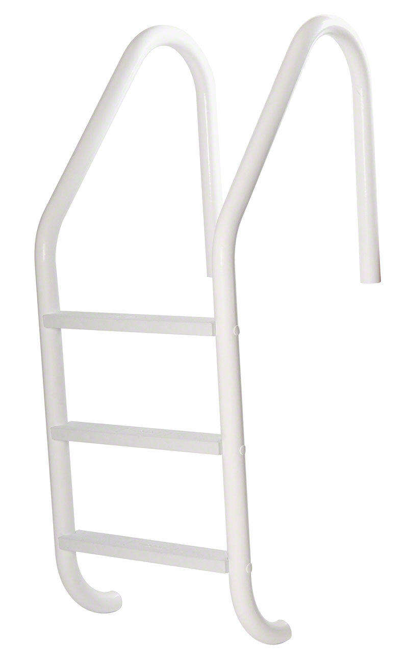 3-Step 24 Inch Economy Vinyl Liner Ladder 1.90 x .049 Inch - Plastic Treads - PC White