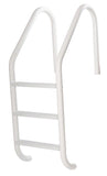 3-Step 24 Inch SealedSteel Economy Vinyl Liner Ladder 1.90 x .049 Inch - Plastic Treads - White