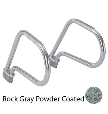 Residential 19 Inch Ring Rails - 1.625 x .049 Inches - Powder Coated Rock Gray - Pair