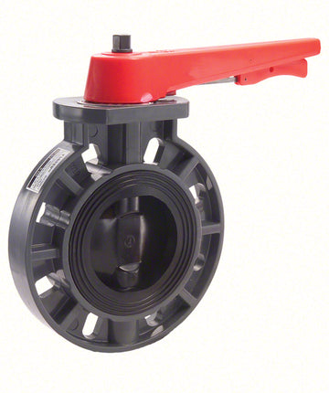 Wafer-Type PVC Lever Butterfly Valve S-650 - 2-1/2 Inch