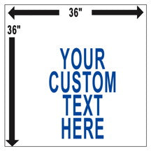 Custom Sign 36x36 Inches on White Styrene Plastic - SPEC-WS3636