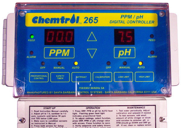 Chemtrol 265 PPM/pH Digital Controller With 4-20 mA Outputs