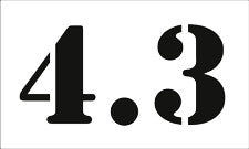 #4.3 Reusable Depth Marker Stencil - 10 Inch x 6 Inch with 4 Inch Lettering