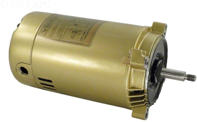 2 HP Pump Motor Threaded Shaft - 2-Speed 230 Volts 60 Hz - Max-Rated - Almond