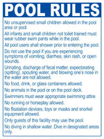 Maine Pool Rules for Diving Pools Sign - 18 x 24 Inches on Styrene Plastic