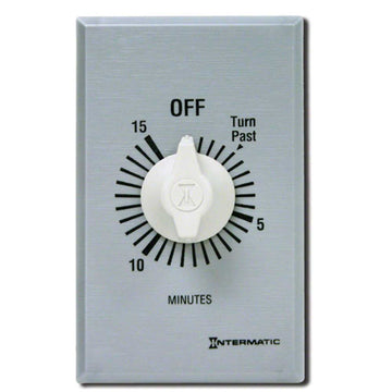 Commercial Spring Wound Countdown Timer - 15 Minute DPST - 125-277 Volts