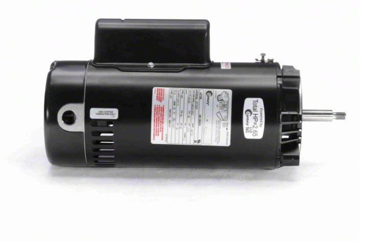2-1/2 HP Pump Motor 56J Frame Threaded Shaft - 1-Speed 208-230 Volts - Up-Rated