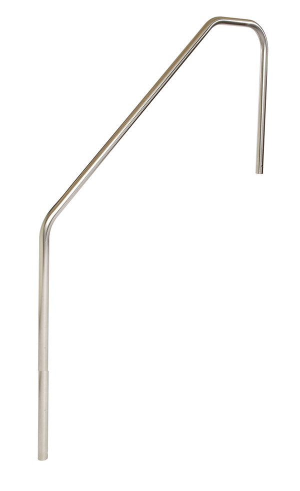 Stair Mounted 3-Bend 4 Foot Pool Hand Rail With 1 Foot Extension Front - 1.90 x .065 Inches