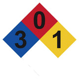 Corrosion (Acid) Fire Diamond Sign - 12 x 12 Inches on Styrene Plastic