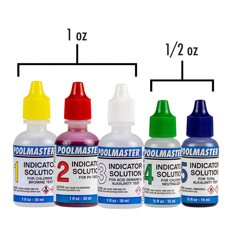 PoolMaster Basic Solutions Number 1-5 - 1/2 and 1 Ounce