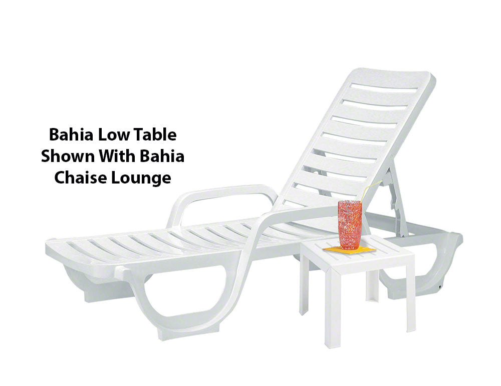 Bahia 16 x 16 Low Stacking Table - White (Must Order in Multiples of 36)