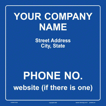 HammerHead Cleaner Custom Company Tag Sign - 10 x 10 Inches on Adhesive Vinyl