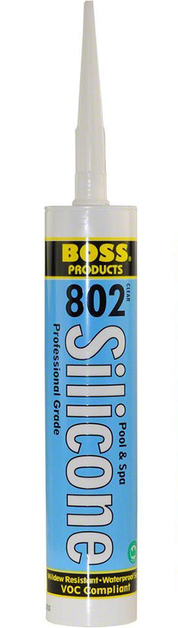 Boss 802 Pool Silicone Adhesive - Clear - 10.3 Oz.