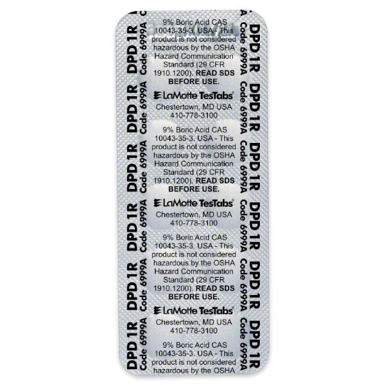 DPD Tablets #1 Rapid Dissolve Tablet Strips - 6999A - LaMotte