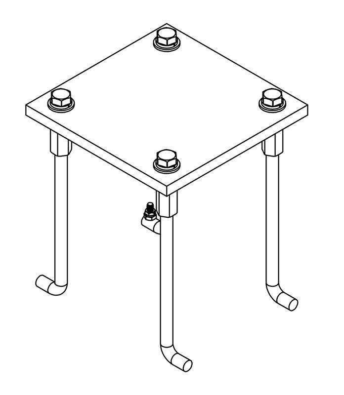 J-Bolt Anchor for Slamma Adjustable Pool Basketball Game - 304L