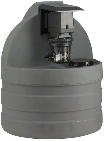 15 Gallon Gray Chemical Tank With 45M5 Adjustable Pump - 25 PSI 50 GPD 120 Volt - 3/8 Inch Standard Tubing