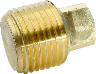 Square Head Pipe Plug - 1/2 Inch MPT - Brass