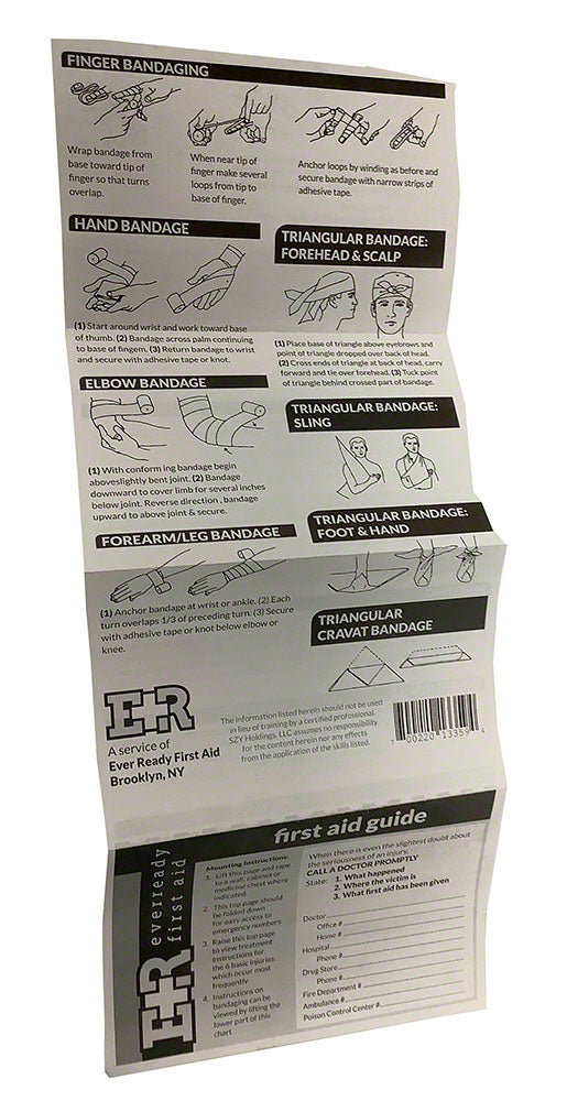 First Aid Guide Poster With Illustrations