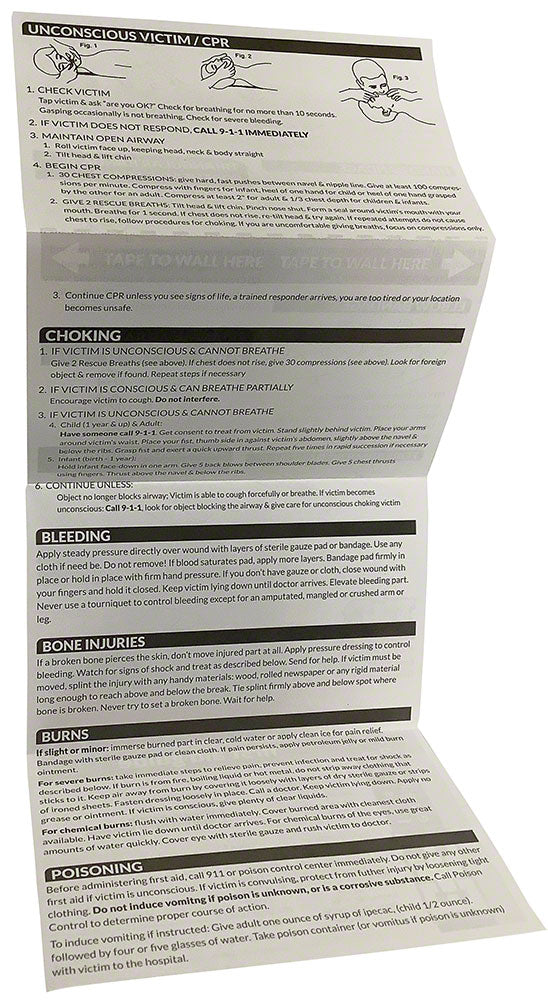 First Aid Guide Poster With Illustrations