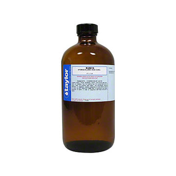 Taylor Hydrochloric Acid Concentrated - 16 Oz. Bottle - R-0616-E