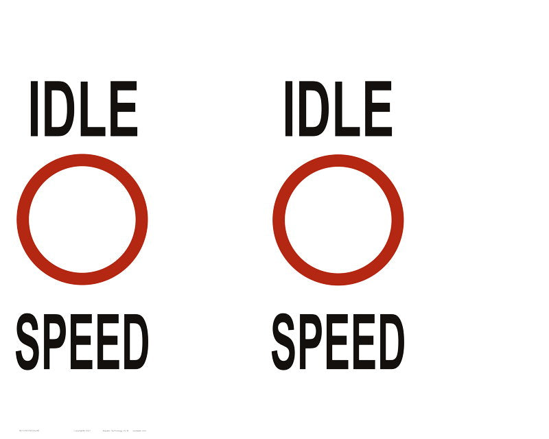 Idle Speed Regulatory Buoy Label - 30 x 24 Inches on Adhesive Vinyl