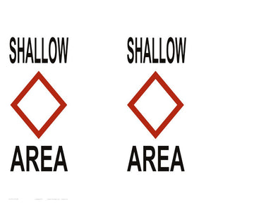 Shallow Area Regulatory Buoy Label - 30 x 24 Inches on Adhesive Vinyl