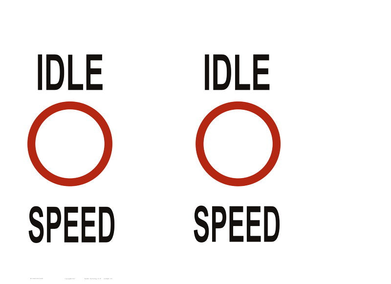 Idle Speed Regulatory Buoy Label - 33 x 24 Inches on Adhesive Vinyl