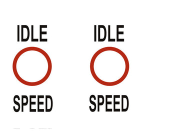 Idle Speed Regulatory Buoy Label - 33 x 24 Inches on Adhesive Vinyl