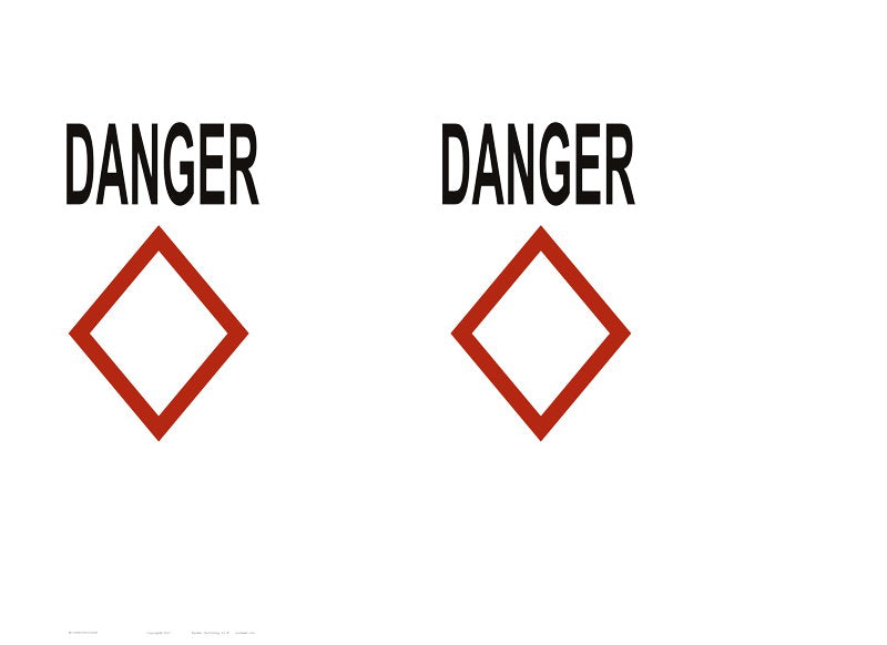 Danger Regulatory Buoy Label - 33 x 24 Inches on Adhesive Vinyl