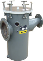 RSW Series Reducing Stainless Steel Strainer With Stainless Steel Basket 6 x 4 Inch Connections
