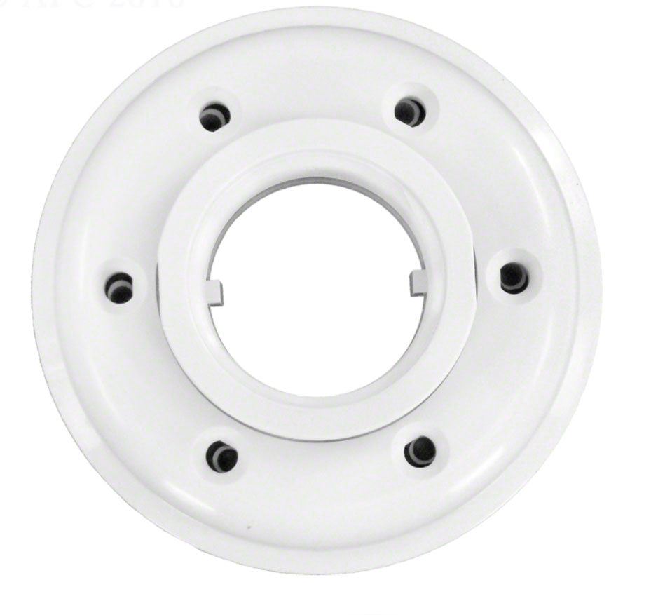 Inlet Fitting With Faceplate - 2 Inch Socket - Vinyl - White