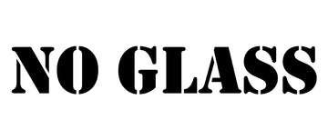 NO GLASS 28 Inch x 6 Inch Reusable Stencil - Depth Marker with 4 Inch Lettering