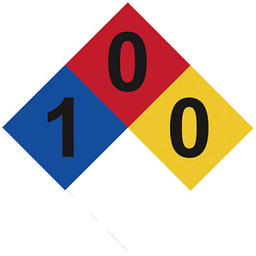 Corrosion (Sodium Bisulfate) Fire Diamond Sign - 12 x 12 Inches on Styrene Plastic