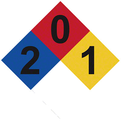 Corrosion (Bleach) Fire Diamond Sign - 12 x 12 Inches on Styrene Plastic