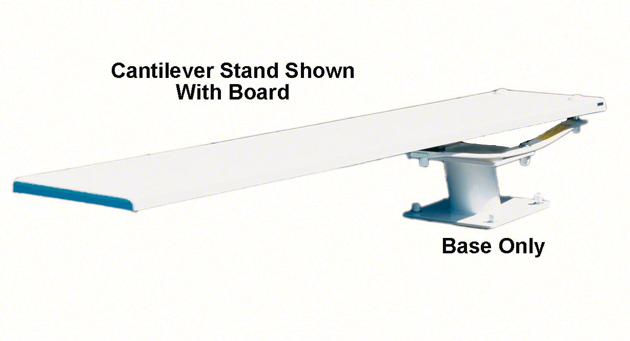 Cantilever 606/608 Steel Diving Stand Base Only - Radiant White - Includes Jig and Hardware