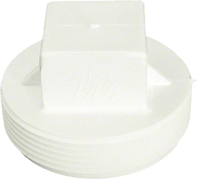 Plug - 2 Inch NPT - White - Renagade Vinyl Skimmers
